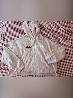 Levi's Light Pink Hoodie with Red Logo